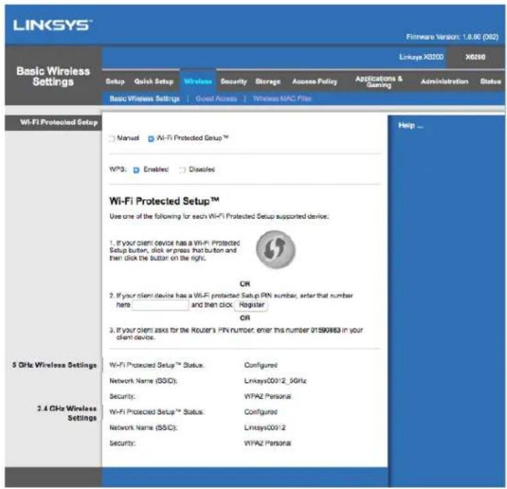 LINKSYS X6200 - "Wi-Fi Protected Setup" - 1