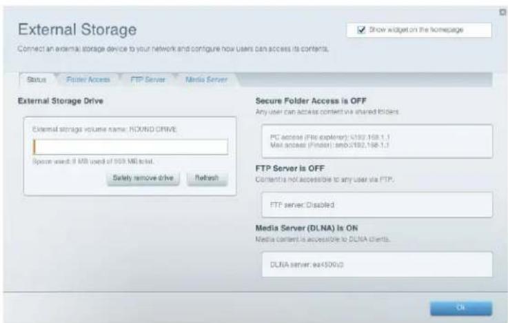 LINKSYS EA2750 - How to attach a USB drive - 1