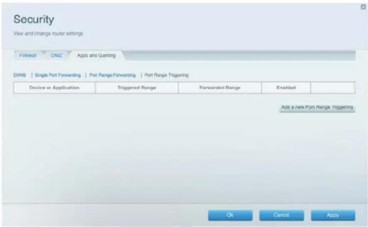 LINKSYS EA2750 - Cómo configurar el desencadenado de rango de puerto para el juego online - 1