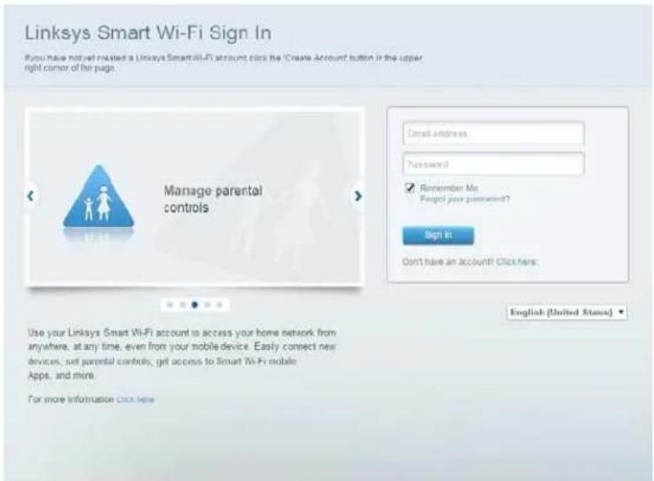 LINKSYS EA2750 - Připojení k Linksys Smart Wi-Fi - 1