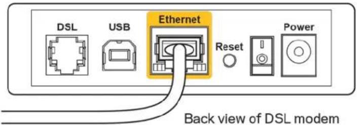 LINKSYS EA2750 - Съобщение Your Internet cable is not plugged in (Вашият интернет кабел не е включен) - 3