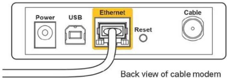 LINKSYS EA2750 - Meddelelsen Your Internet cable is not plugged in (Internetledning ikke tilsluttet) - 2