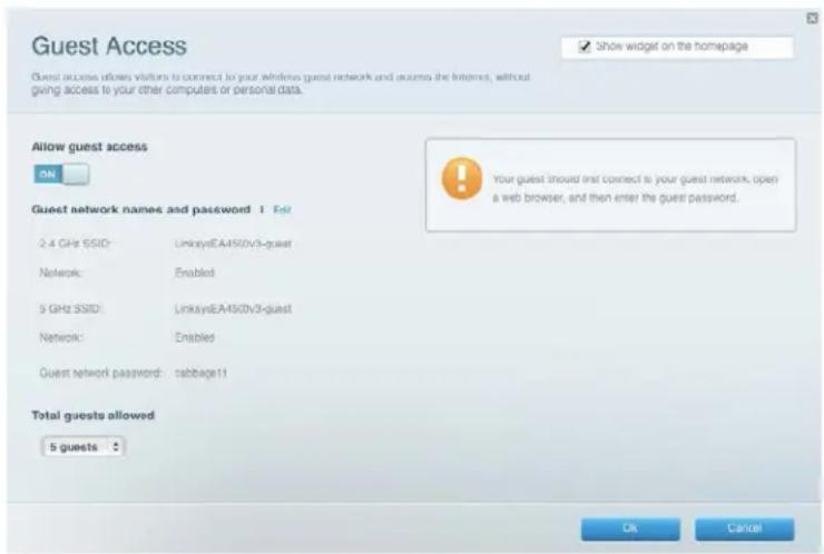 LINKSYS EA2750 - Vierasverkkojen määrittäminen - 1