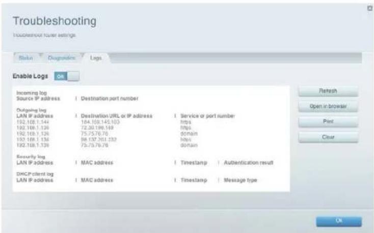 LINKSYS EA2750 - Comment configurer et utiliser les fichiers journaux - 1