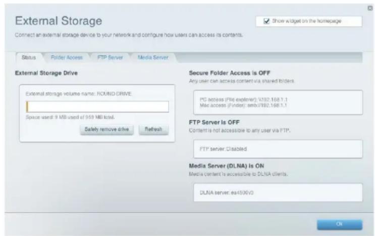 LINKSYS EA2750 - Comment connecter un disque USB - 1
