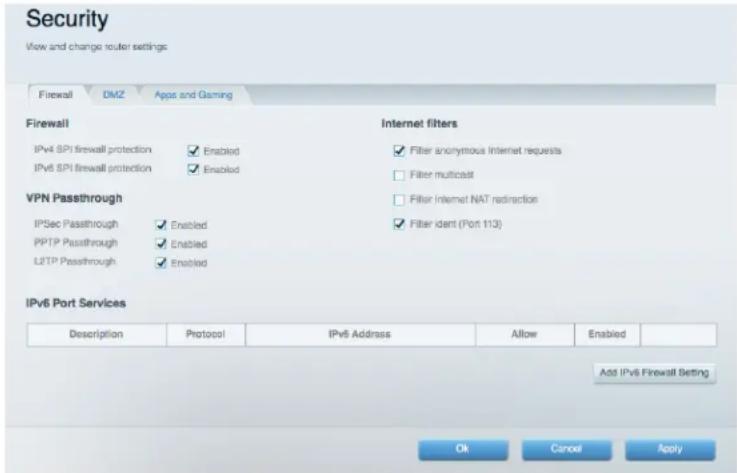 LINKSYS EA2750 - Cómo mejorar la seguridad usando el firewall integrado - 1