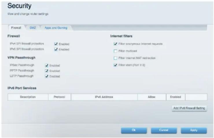 LINKSYS EA2750 - Cómo mejorar la seguridad usando el firewall integrado - 1