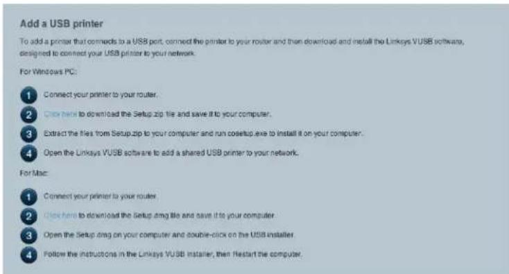 LINKSYS EA2750 - Comment connecter une imprimante USB - 2