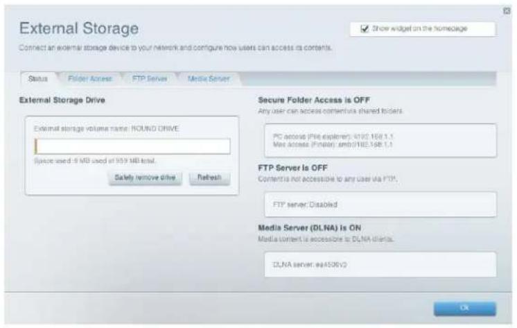 LINKSYS EA2750 - Autorisation des utilisateurs et définition des dossiers partagés - 1