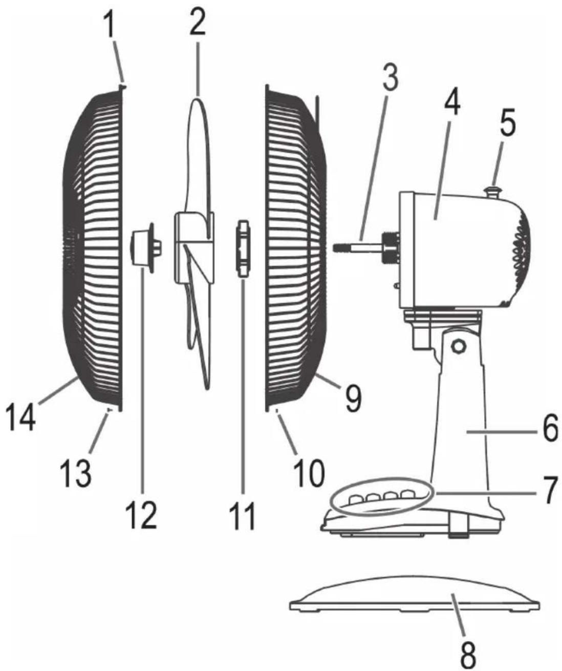 BOMANN VL 1138 CB - Übersicht der Bedienelemente - 1