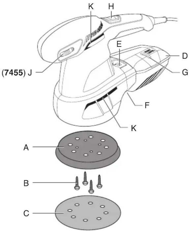 SKIL 7455 AD - PRIETAISO ELEMENTAI② - 19