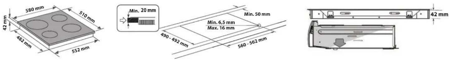 PRIVILEG PHVR6 OH5V2 IN - ABMESSAGENGENUNDEINZUHALTENDEABSTANDE - 2