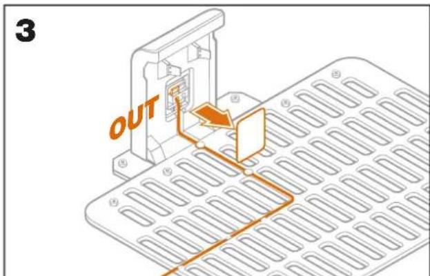 WORX Landroid L WR153E - Connectez une extrémité du câble périphérique à la station de charge - 2
