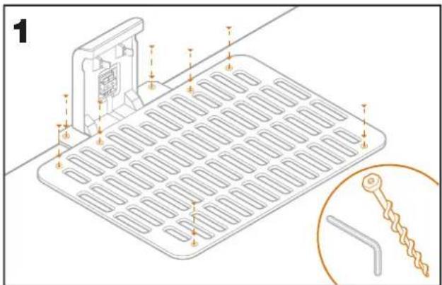 WORX Landroid L WR153E - Fixez la station de recharge à l'endroit sélectionné - 1