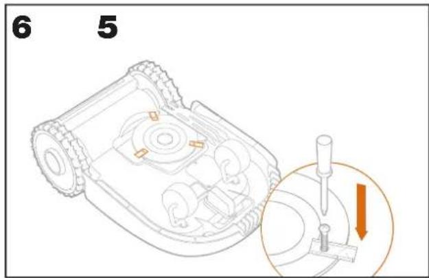 WORX Landroid L WR153E - Remplacer les lames - 6
