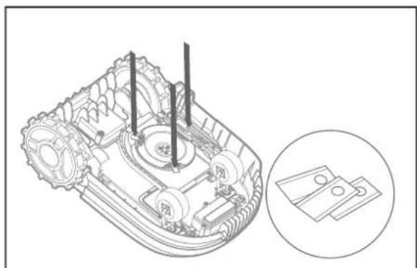 WORX Landroid L WR155E - Reemplazar las cucillas - 5