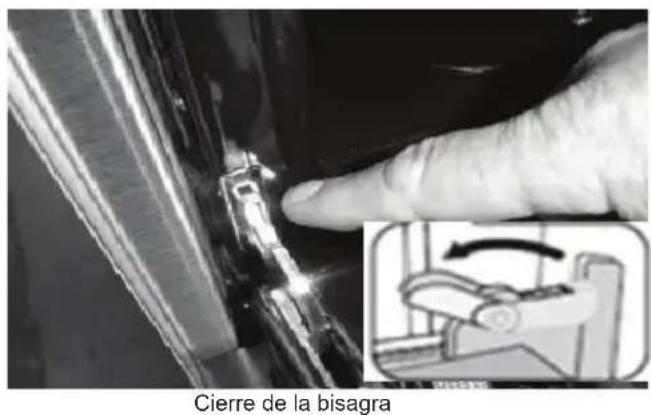 BLAUPUNKT 5B36P 0250 - Instrucciones para sustituir la cubierta del marco de la puerta y los soportes giratorios - 3