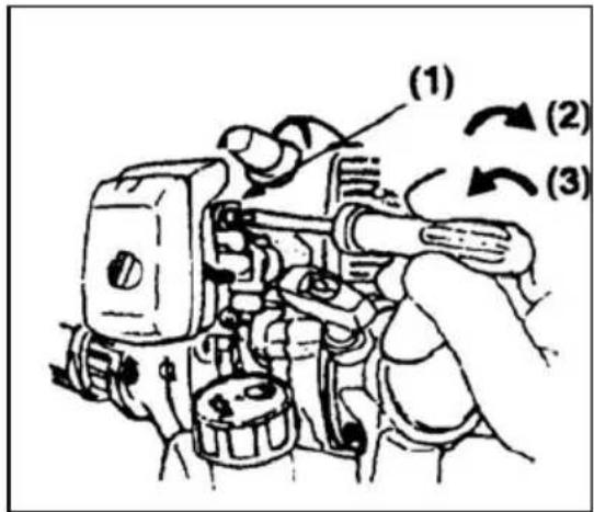ELEM Garden Technic DCBT33D - AFSTellen VAN DE CARBURATOR - 1