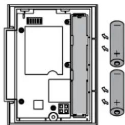HONEYWELL Homexpert THR140F - Instalação das pilhas - 1