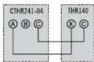 HONEYWELL Homexpert THR140F - Conexión al CTHR241-04 - 1