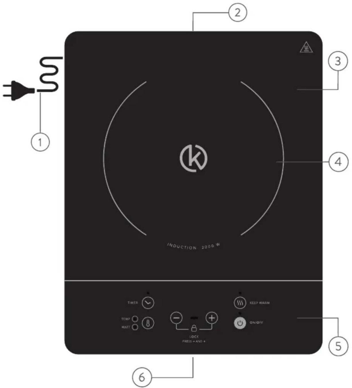 Kitchen Crew 940590 - Plaque de cuisson - 1