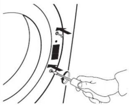 WHIRLPOOL DDLX 80116 - INVERSION DE LA BUTE DE PORTE - 9
