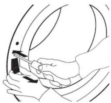 WHIRLPOOL DDLX 80116 - INVERSION DE LA BUTE DE PORTE - 4