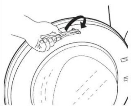 WHIRLPOOL DDLX 80116 - INVERSION DE LA BUTE DE PORTE - 11