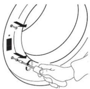 WHIRLPOOL DDLX 80116 - INVERSION DE LA BUTE DE PORTE - 3