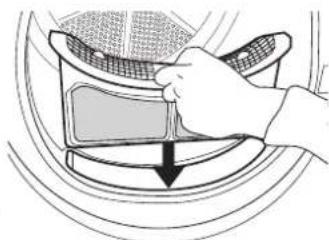 WHIRLPOOL DDLX 80116 - NETTOYAGE DU FILTRE DE PORTE - 5