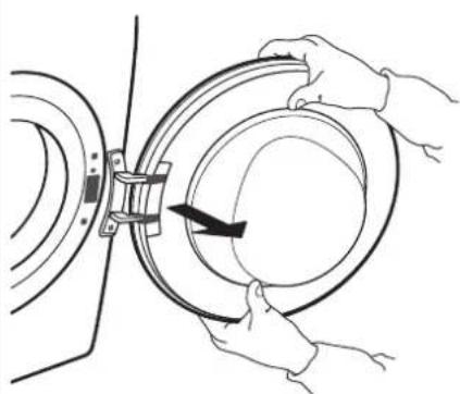 WHIRLPOOL DDLX 80116 - INVERSION DE LA BUTE DE PORTE - 6