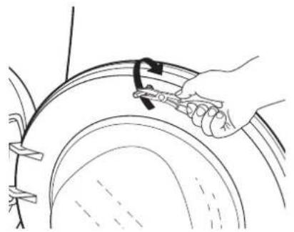 WHIRLPOOL DDLX 80116 - INVERSION DE LA BUTE DE PORTE - 1