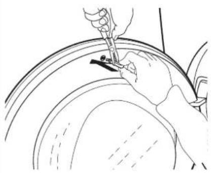 WHIRLPOOL DDLX 80116 - INVERSION DE LA BUTE DE PORTE - 10