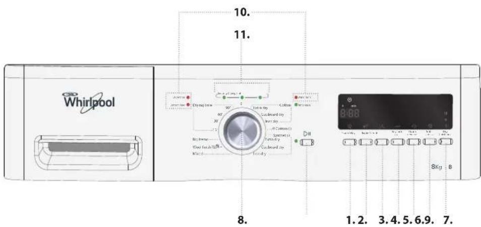 WHIRLPOOL DDLX 80116 - PANNEAU DE COMMANDE - 1