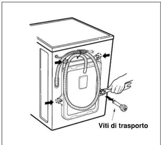 LG F14A8TDA1 - ■ Rimozione delle viti di trasporto - 1