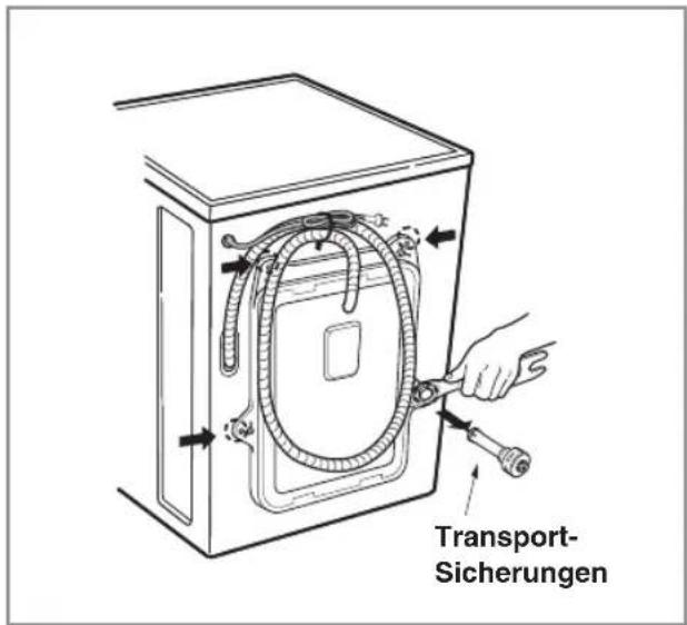 LG F14A8TDA1 - ■ Abnehmen der Transportsicherungsschrauben - 1