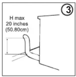 HOOVER HL 1492D31S - Instalación De La Manguera De Descarga - 3