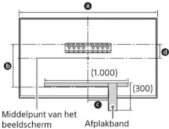 SONY Bravia KD55XG8588 - Markeeer de plaats van installatione op de wand. - 1