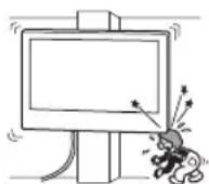 SONY Bravia KD55XG8588 - Montážnu konzolu na stenu neinstalujte na povrch steny, kde budu rohy alebo strany TV prijimača vyčnievat mimo povrchu steny. - 1
