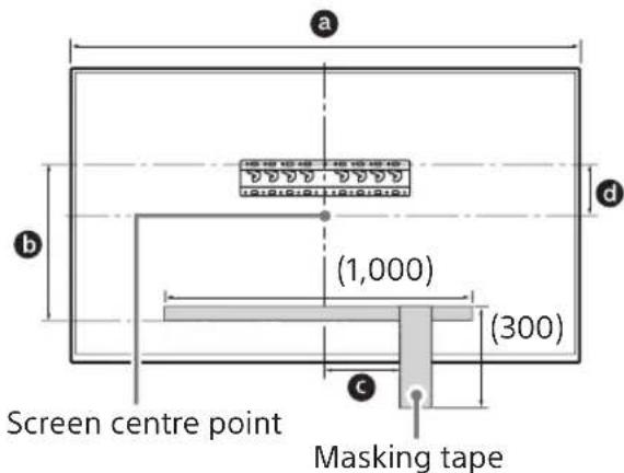 SONY Bravia KD55XG8588 - Mark the installation location on the wall. - 1
