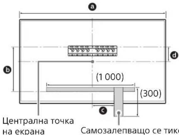 SONY Bravia KD55XG8596 - Отбележете мястото за монтаж на стената. - 1