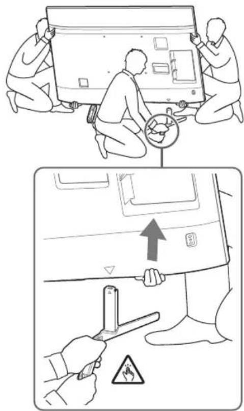 SONY Bravia KD55XG8596 - Ta loss bordsstativet från TV:n. - 1