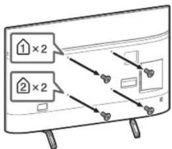 SONY Bravia KD55XG8596 - Odstranite vijake s hrbtne stranice televizorja. - 1