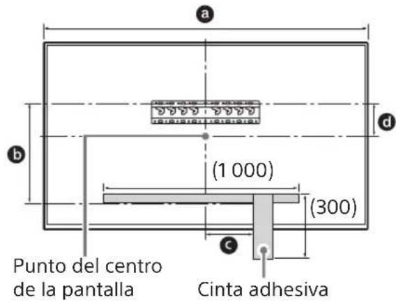 SONY Bravia KD55XG8596 - Marque la ubicación de la instalación en la pared. - 1