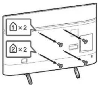 SONY Bravia KD55XG8596 - Remova os parafusos da parte de trás do televisor. - 1