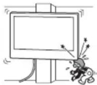 SONY Bravia KD55XG8596 - Ärge paigaldage seinakinnitust seinale, kus teleri nurgad või küljed eenduvad seinast. - 1