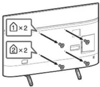 SONY Bravia KD55XG8596 - Ta bort skruvarna från TV:ns baksida. - 1
