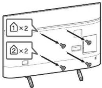 SONY Bravia KD55XG8596 - Irrota ruuvit television takaa. - 1