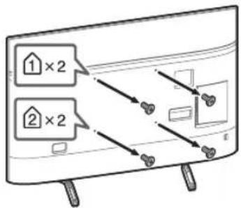 SONY Bravia KD55XG8596 - Verwijder de schroeven aan de achterkant van de televisie. - 1