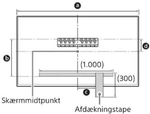 SONY Bravia KD55XG8596 - Markér installationsstedet på væggen. - 1